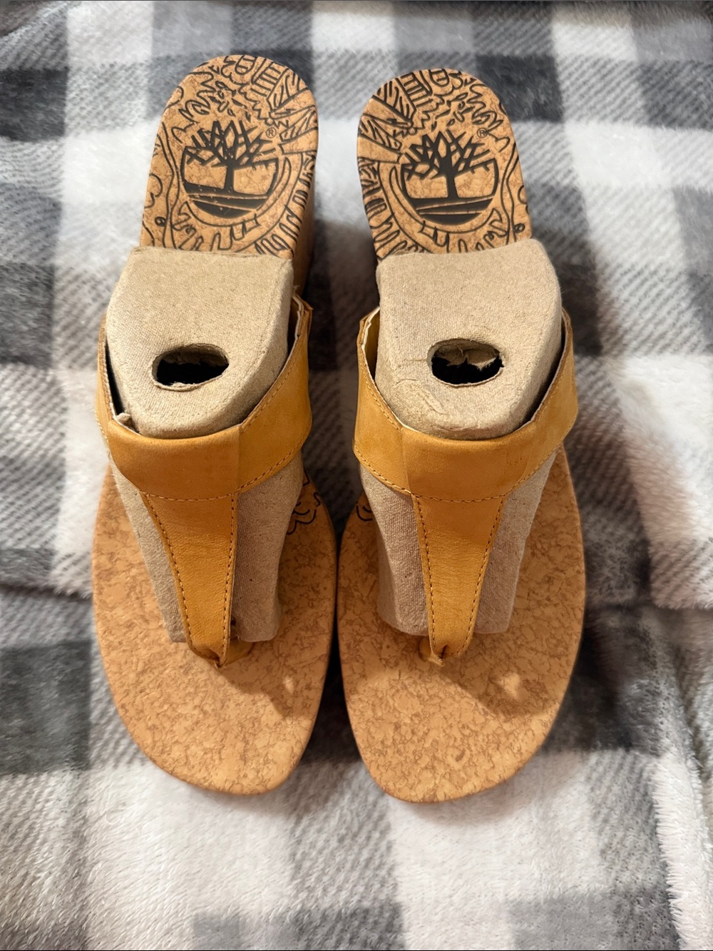 Timberland Women's Yellow Cork Thong Sandals
